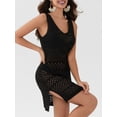 thumbnail image 6 of Biezeib Women Beach Cover Up Solid Color Cutout Sleeveless Summer Swimsuit Coverup Crochet Bathing Suit Cover Ups Dresses, 6 of 6