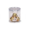 Pack of 12, Small Round Clear Containers Clear Pet 3" Dia x 3" H Great for Wrap Ped Candies, Party Favors or Small Gifts