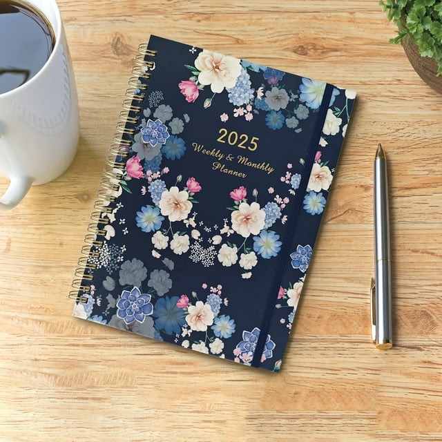 EGNMCR Carnet, Carnet de Notes 2025 Agenda Anglais A5 Livre de Planification avec Pages Séparées Carnet de Planification Livre de Distribution à Spirale