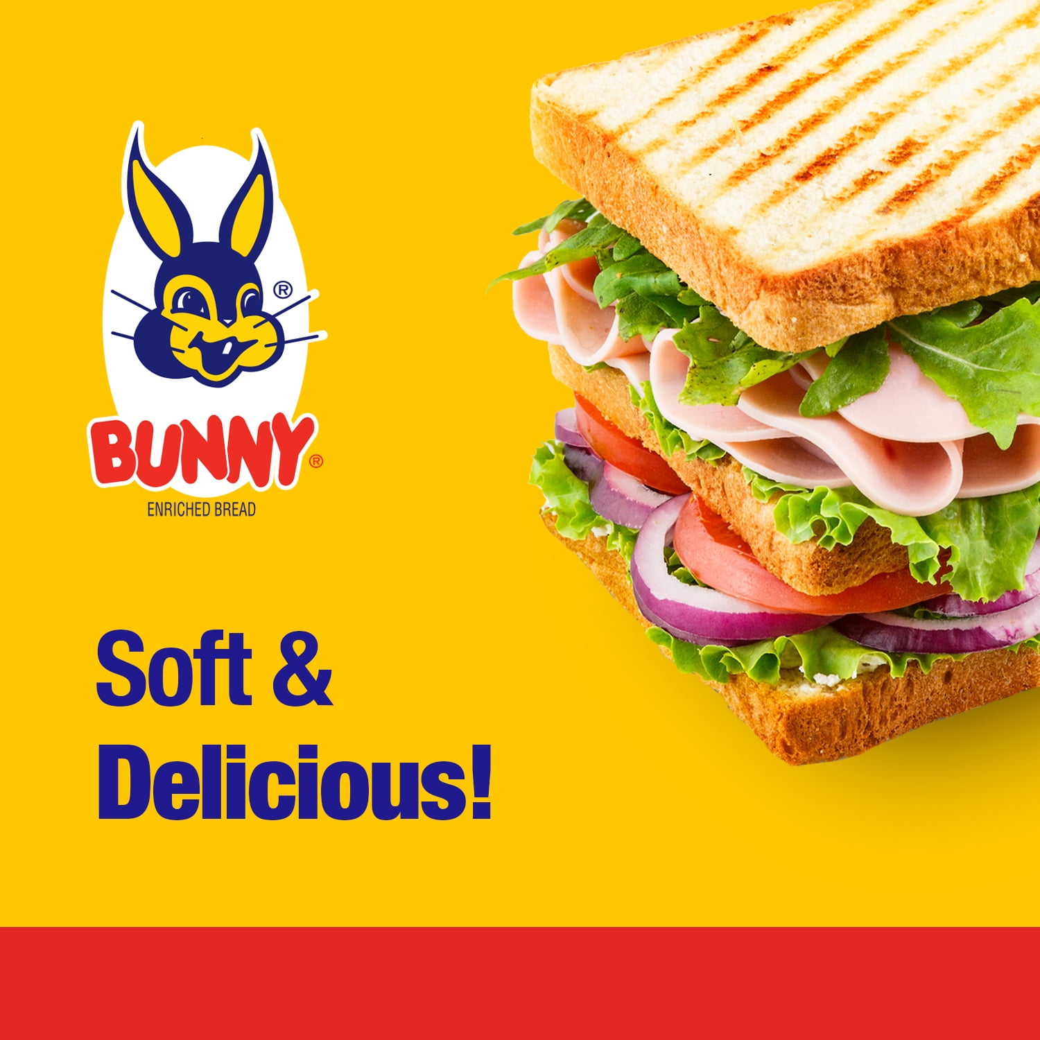 Bunny Bread Giant, Enriched Shelf-Stable Sliced White Bread, 24 oz Loaf