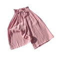 thumbnail image 2 of Maqroz Girls Wide Leg Pants Elastic High Waist Solid Color Summer Flowy Trousers Loose Fit Casual Lightweight Bottoms, 2 of 5