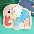 thumbnail image 2 of MeetYTOYS Animals Shaped Jigsaw Puzzles Wooden s, Wooden Montessori Toys Early Development Learning Educational Preschool Toys Birthday Gift(Elephants), 2 of 3
