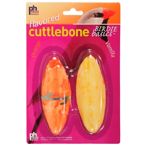 Prevue Birdie Basics Flavored Cuttlebone Orange and Vanilla Small 4in. Long - 2 count