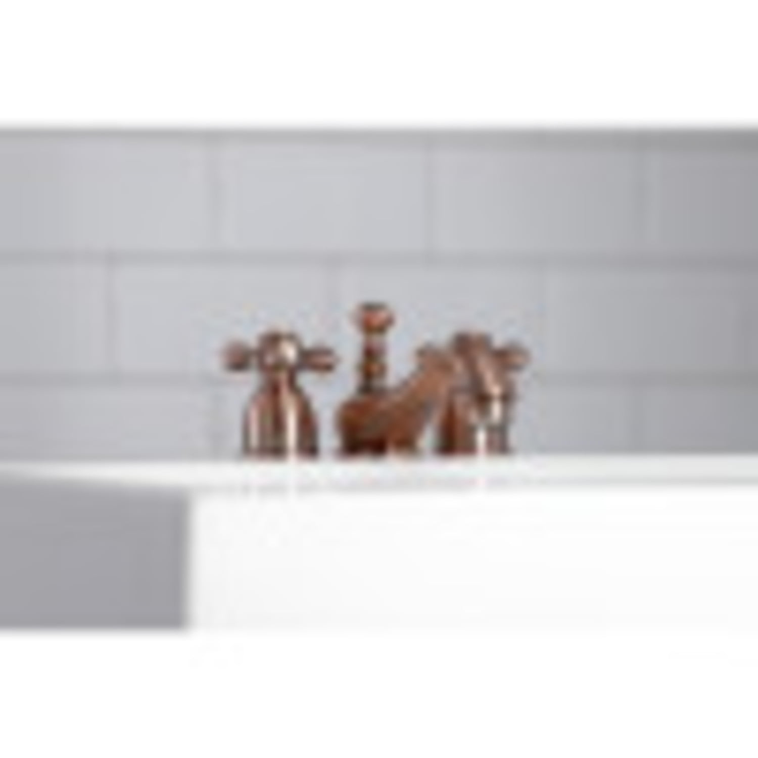 Kingston Brass KS395AXAC Restoration Mini-Widespread Bathroom Faucet, Antique Copper
