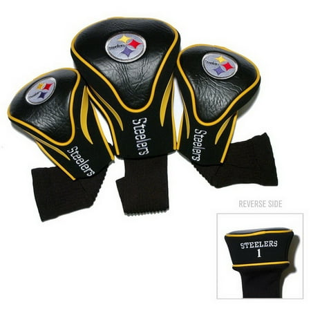 Team Golf NFL Pittsburgh Steelers 3 Pack Contour Head Covers