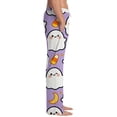 thumbnail image 4 of Domzest Halloween Pajama Pants Men Halloween Graphic Drawstring Elastic Waisted Pajama Bottoms Wide Leg Funny Sleepwear Purple Pink XXL, 4 of 7