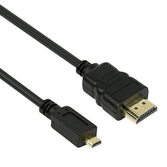 Ax Gear Micro HDMI to HDMI Cable, 6 FT, Gold-Plated, HDCP Compliant, High Speed, for HDTV