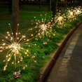 thumbnail image 3 of Lámpara de fuegos artificiales al aire libre con energía solar LED, lámpara de alambre de cobre, decoración de patio, jardín, luces navideñas, cadena de luces estrelladas, 3 of 5