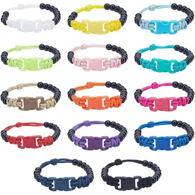 Cuentas Ranger de 14 colores para contador de pasos, ideales para senderismo. Cuentas de cordón acrílico para conteo de pasos en largas distancias y acampada.