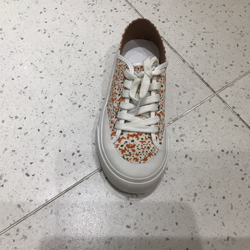 low front canvas pumps