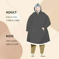 thumbnail image 7 of HBlife Oversized Wearable Blanket Hoodie for Adult, Thick Sherpa Sweatshirt with Elastic Sleeves and Giant Pockets Super Warm and Cozy Fuzzy Plush Fleece Blanket Jacket, Sloths, 7 of 7