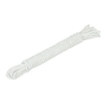 Uxcell Polypropylene Rope Braid Cord 15M/49.2ft 8mm Dia White