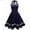 Dark Blue, variant on IROINNID Women's Stripe Neck Swing Dress Sleeveless Dress A-Line Stripes Dress