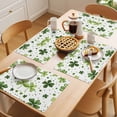 thumbnail image 5 of Green Shamrocks Placemats Set of 12, St. Patrick's Day Non-Slip Place Mats Washable Table Mats for Kitchen Dining Table Decorations Indoor/Outdoor, 5 of 9