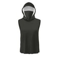 thumbnail image 3 of Men's Hooded Tank Top UV Protection Sleeveless Hoodie Lightweight Casual Gym Workout Shirt Cooling Muscle Tee Shirt Rash Guard Sun Shirt, 3 of 5