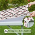 thumbnail image 6 of White Cow Smile Pattern Square Fitted Tablecloth with Elastic Edge,Square Table Cover,Washable Elastic Table Cover for Home Kitchen Party Decor 36"x36", 6 of 6