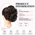 thumbnail image 2 of Extensión de cola de caballo corta de 9 pulgadas, clásico, suelto, rizado, ondulado, clip de garra, colas de caballo, extensiones de cabello para mujeres (marrón oscuro), 2 of 5