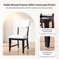thumbnail image 4 of COLAMY PURA Solid Wood Dining Chair Set of 2 with Fabric Upholstered Seat and Backrest, Modern Farmhouse Kitchen Chair, Wooden Chair with Padded Cushion, Black, 4 of 12