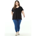 thumbnail image 3 of Terra & Sky Women's Plus Size Capri Ladder Legging, Sizes 0X-5X, 3 of 5