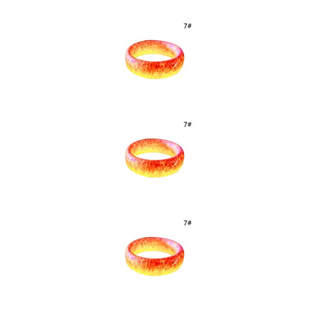 Qarigey Anillo unisex que brilla en la oscuridad Anillo de acrílico Luminoso Noche que brilla intensamente Joyería de mano Regalo de vacaciones, Rojo y rojo talla 7 3piezas Qarigey CBP169153