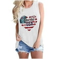 thumbnail image 3 of JURANMO Womens Tank Tops Fashion Heart Graphic Tees Shirt 4th of July Outfits American Flag Print Patriotic Shirts Summer Casual Sleeveless Vest Top Multicolor S Spring Savings, 3 of 5