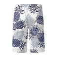 thumbnail image 5 of Owordtank Mens Beach Vacation Bermuda Shorts Drawstring Elastic Waist Flat Front Shorts with Pockets, 5 of 5