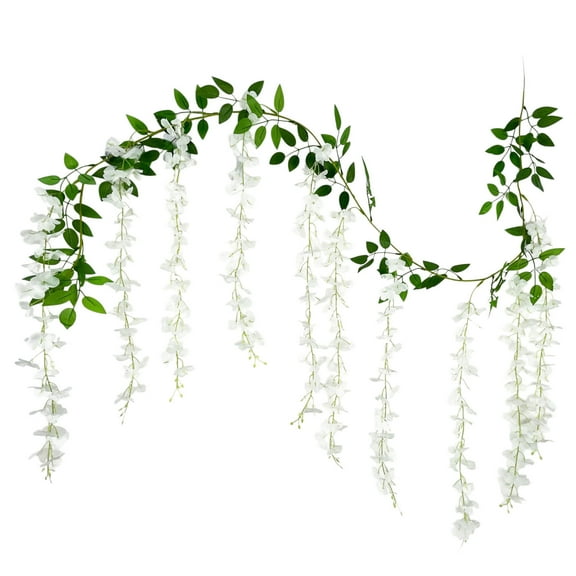 Artificial Wisteria Flower Garland for Wedding and Home Decor - Beautiful Silk Hanging Vines for Birthday and DIY Bouquets