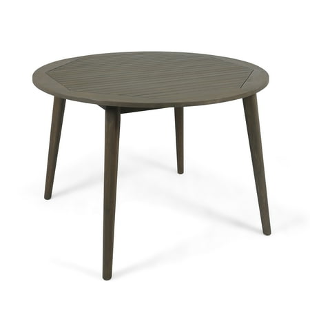 dining round table outdoor wood grey acacia nick walmart