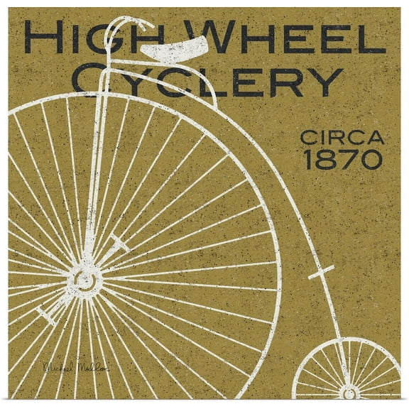 Great BIG Canvas | "High Wheel Cyclery" Art Print - 24x24