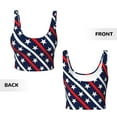 thumbnail image 6 of Goofa Patriotic Star Printed Sports Bras for Women, High Impact Running Bra Workout Crop Tank Tops Longline Sports Bra Push up-Large, 6 of 9
