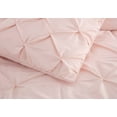 thumbnail image 4 of Chezmoi Collection Berlin Blush Pinch Pleat Full Comforter Set, 3-Piece, Soft Pintuck, Lightweight All Season Microfiber Bedding, 4 of 9