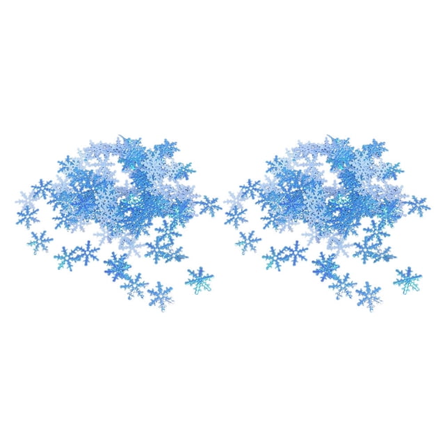 Miangastore 2 Bags 600pcs Christmas Snowflake Pieces Christmas Party Snowflake Confetti