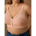 thumbnail image 5 of SHARICCA Plus Size Womens Wirefree Bra Front Closure Full Coverage Lace Bralette, 5 of 7