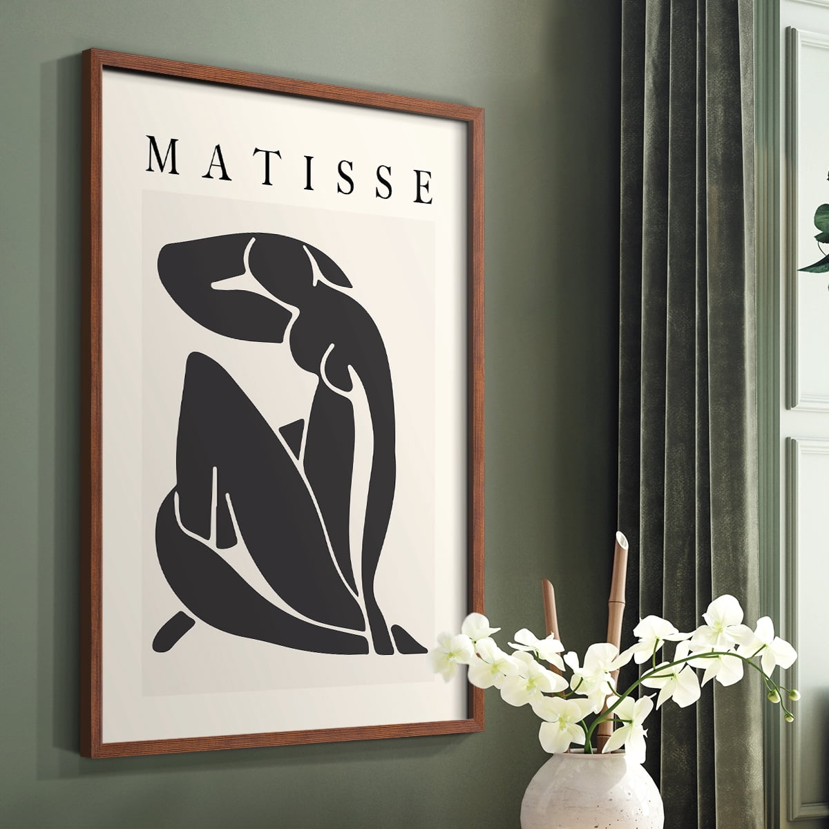Matisse CCCLXXIX in Brown Solid Wood 22 x 28 Framed Print
