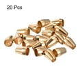thumbnail image 3 of Uxcell 20Pack 5mm Metal Bell Stopper Conical Cord Ends Lock Fastener Stopper, Gold, 3 of 6