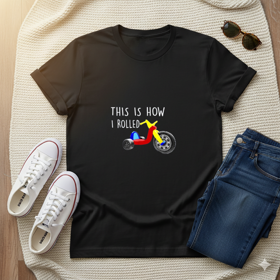 Nostalgic Big Tricycle Wheel This is How I Rolled Retro Toys T-Shirt N938,S- 5XL