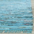 thumbnail image 4 of SAFAVIEH Rag Skylar Striped Cotton Area Rug, Turquoise/Multi, 8' x 10', 4 of 9