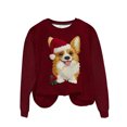 thumbnail image 4 of Antqov Sweatshirt for Women, Crewneck Pullover Christmas Print Oversized Long Sleeve Shirts, Fall Winter Party Fashion Funny Comfy Casual Sweatshirts, 4 of 6