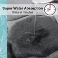 thumbnail image 6 of Smiry U-Shaped Memory Foam Bathroom Rugs 24x20, Ultra Soft and Absorbent Toilet Rugs, Non-Slip Machine Washable Contour Mats, Grey, 6 of 8