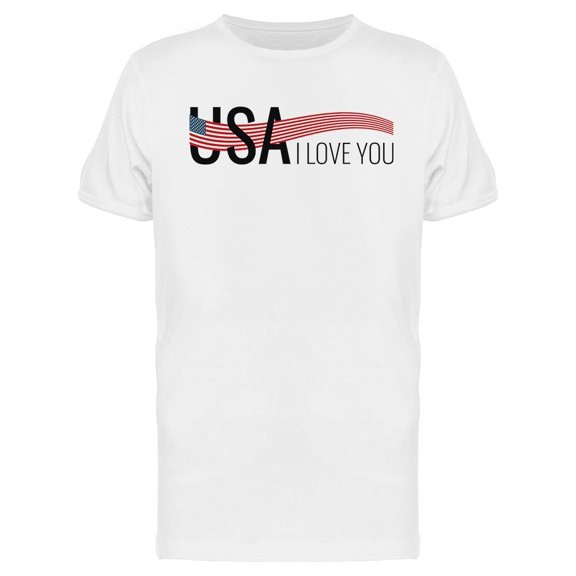 U S A I Love You T-Shirt Men -Image by Shutterstock, Male 3X-Large