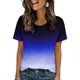 thumbnail image 4 of Tops para hombre, blusas y camisas de cuello redondo y manga corta para hombre, blusas y camisas casuales deportivas con estampado degradado divertido para hombre y mujer, blusas vintage de manga cort, 4 of 8