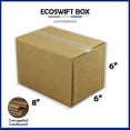 thumbnail image 4 of EcoSwift Brand Premium 8x6x6 Cardboard Box Mailing Packing Shipping Box Corrugated Carton 23 ECT, 8"x6"x6", Brown, 1-Box, 4 of 5