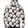 thumbnail image 7 of Pofeuu Cute Baseball Print Mens Casual Hooded Collar Drawstring Hoodies Pullover Sweatshirts Casual Long Sleeve Shirts-4X-Large, 7 of 7