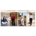 thumbnail image 6 of Fantaslook V Neck Henley Blouses for Women Dressy Fall Tops Long Sleeve Shirts Fashion Clothes, 6 of 8
