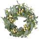 thumbnail image 1 of Corona de eucalipto ckepdyeh, corona de hojas de eucalipto artificiales con bayas grandes, corona de vegetación de primavera/verano para puerta de entrada, 1 of 7