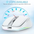 thumbnail image 4 of Souris BT pour Ordinateur Portable, Souris Optique USB 2,4G, Souris RVB Double Mode 2400 DPI avec 12 Effets d'Éclairage RVB pour Ordinateur Portable pour pour OS X, 4 of 7