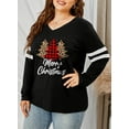thumbnail image 5 of Aleumdr Womens Christmas Trees Plus Size Sweatshirts Long Sleeve Loose Fit Blouse Tops XL, 5 of 8
