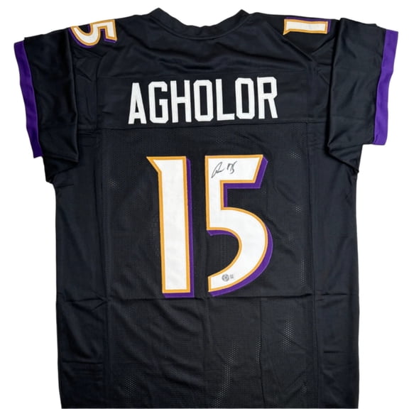 Cash Cards Unlimited Autographed Baltimore Ravens Football Jersey Nelson Agholor Beckett Authenticated 1-Count