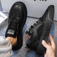 thumbnail image 2 of NOKIO Men's Fashion Sneakers Comfortable Breathable Casual Shoes 𝖫a𝖼e Up Platform Walking Shoes Outdoor Round Toe Sport Shoes Soft Sole Running Shoes for Back to College, 2 of 5