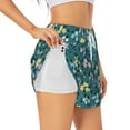 thumbnail image 2 of Bixox Women's Floral pattern 2 in 1 Running Shorts - Lightweight Athletic Workout Gym Yoga Shorts Liner with Pockets - X-Large, 2 of 7